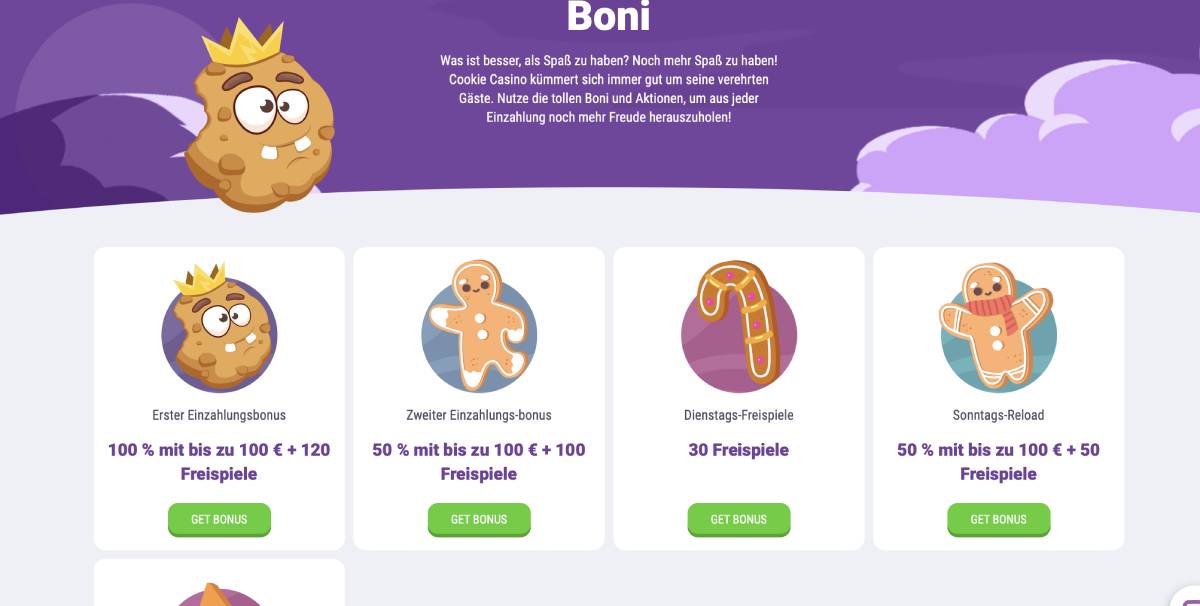 cookie casino bonus